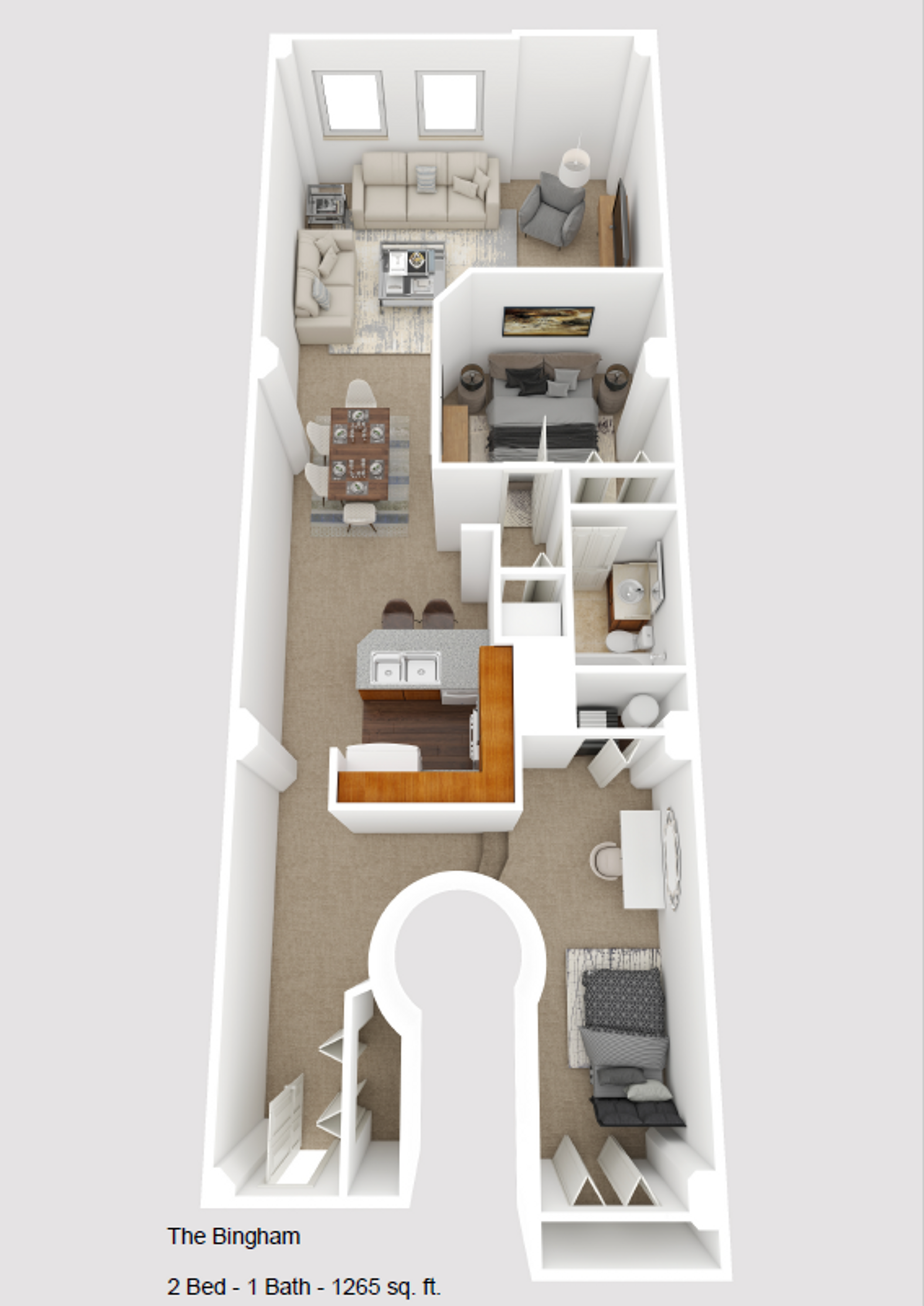 429 | 1BD with Den | Available Now floorplan image